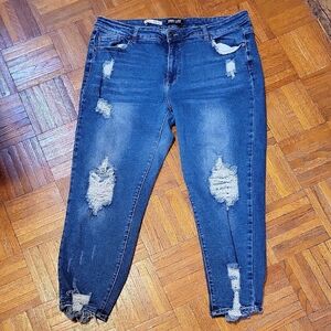 Sweet Look Distressed Skinny Denim Jeans Size 22